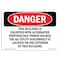 Signmission OSHA Danger, This Building Is Equipped W/ Alternative, 14in X 10in Decal, 10" W, 14" L, Landscape OS-DS-D-1014-L-2298 - alternate 1